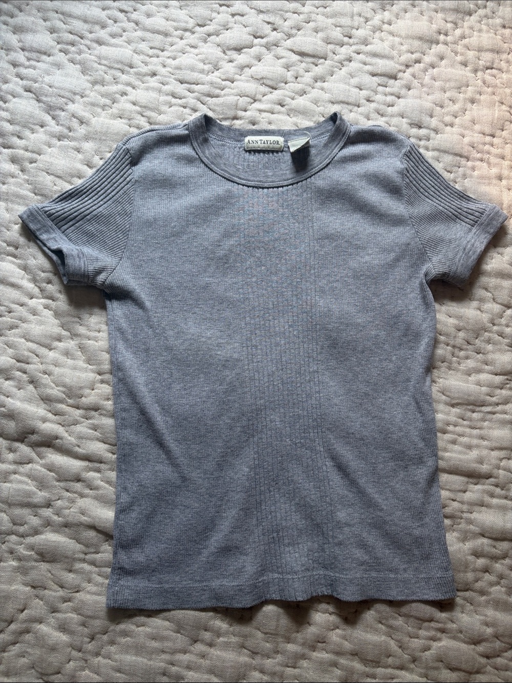 Vintage Ann Taylor Ribbed cotton basic Tee- Small